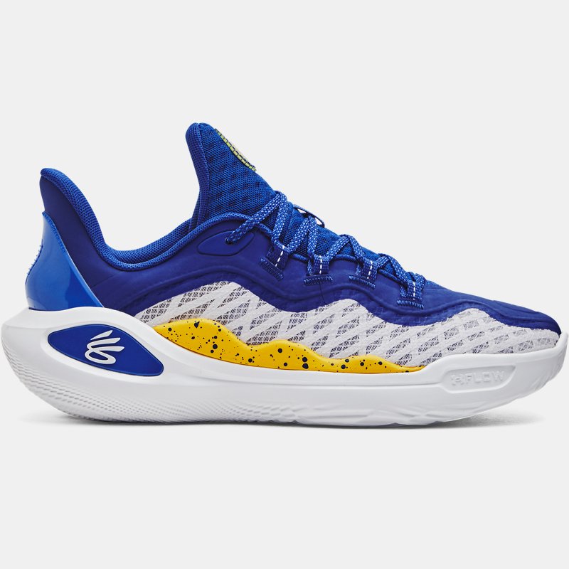 Under Armour Unisex Curry 11 'Dub Nation' Basketball Shoes White / Royal / Versa Blue 11.5